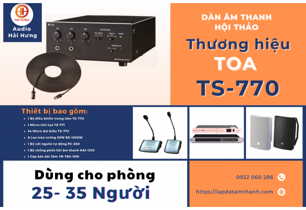 Dàn âm thanh hội thảo TOA TS-770 cho phòng 25 - 35 người